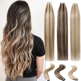S Noilite Tape In Human Hair Extensions Highlight Balayage Long