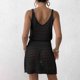 thumbnail image 2 of Mujeres Playa Humo, Nuevo Color Sólido Cuello en V Arco Corte Cubrir para el Desgaste Casual Y de Vacaciones, Vestido Ligero Estiramiento Túnica, 2 of 6