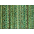 thumbnail image 1 of Ahgly Company Machine Washable Indoor Rectangle Abstract Turquoise Blue Modern Area Rugs, 4' x 6', 1 of 4