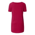 thumbnail image 4 of Fridja Femmes Mode Grande Taille Imprimer V Cou Manches Courtes T-shirt Blouse, 4 of 5