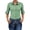 Green, variant on Women's Plaid Button Down Long Sleeve Oktoberfest Roll Tab No Pocket Casual Blouse Blue L