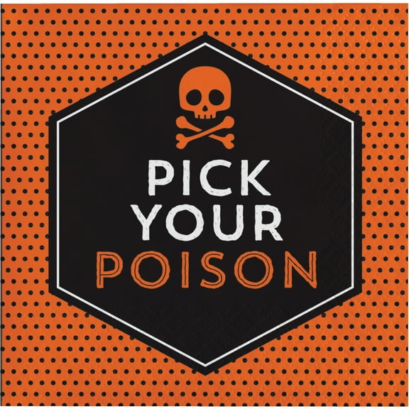 Pick Your Poison Halloween Beverage Napkins, 16 pack