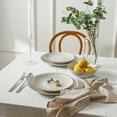 thumbnail image 6 of Stone Lain Linea 12-Piece Dinnerware Set Stoneware, White, 6 of 7