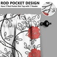 thumbnail image 5 of Pioneer Kitchen Curtains and Valance Set 36 Inch Tier Cirrus Roses 3 Pieces Set Dining Room Small Curtain Drapes Cafe Curtains Valance for Home Decor Rod Pocket, 5 of 6