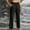 Black, variant on ZZwxWA Womens Linen Pants Summer Casual Wide Leg Trousers Loose Trendy Drawstring High Waist Palazzo Pants with Pockets up to 65% Off