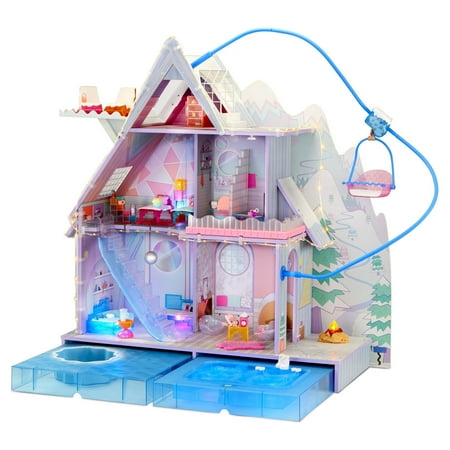 LOL Surprise OMG Winter Chill Cabin Wooden Doll House with 95+ Surprises in Multicolor, Hot Tub and Real Ice Skating Rink