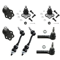 Detroit Axle - Front 8pc Suspension Kit for RWD 2000-2003 Dodge Dakota Durango, 2 Tie Rod Ends 2 Sway Bars 4 Ball Joints 2001 2002 Replacement