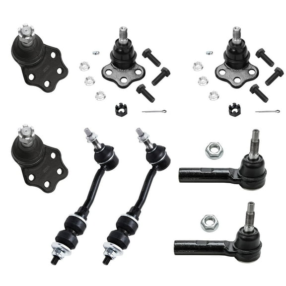 Detroit Axle - Front 8pc Suspension Kit for RWD 2000-2003 Dodge Dakota Durango, 2 Tie Rod Ends 2 Sway Bars 4 Ball Joints 2001 2002 Replacement