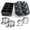 Charcoal & 8 cube, variant on Ice Cube Molds – Large Silicone Ice & Sphere Mold Combo with Built-In Easy-Fill Funnel 2-Inch Round & Square Whiskey Ice Molds for Cocktails & Bourbon (Charcoal & 6 cube)
