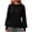 Black, variant on HAiming Womens Knitted Sweater Csaual Long Sleeve Crewneck Pullover Tops Solid Color Fall Winter Tendy Clothes