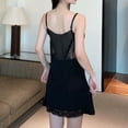 thumbnail image 3 of Camisón de encaje con escote en V para mujer, camisón sexy sin mangas para mujer, talla M-XL, 3 of 6