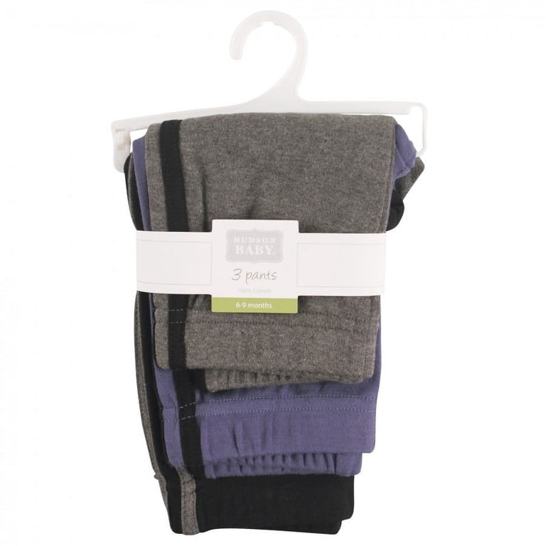 Hudson Baby Infant and Toddler Boy Cotton Pants 3-Pack photo 2