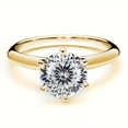 thumbnail image 2 of 1 Carat Moissanite Diamond Ring - Dazzling Gems in 925 Sterling Silver - High-Quality Engagement or Wedding Jewelry for Timeless Romance, 2 of 10