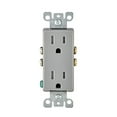 thumbnail image 2 of Leviton 3001289 5-15R Decora 15A 125V Duplex Gray Outlet, 2 of 2