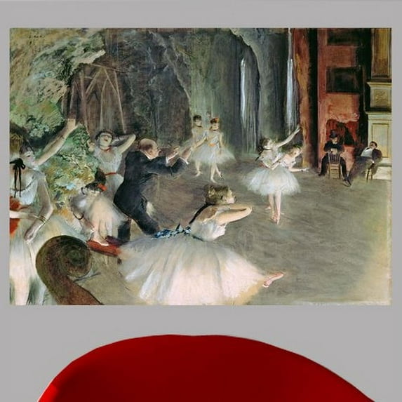 Wallhogs Degas The Rehearsal of The Ballet on Stage (19th) Wall Mural