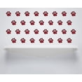 thumbnail image 3 of Animal Wall Decal Set of Fifteen Vibrant Red Paw Prints Pair Bedroom Wall Decal for Children Dog Cute Themed Room Decal - Size: 18 In x 15 In, 3 of 5