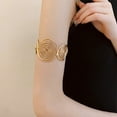 thumbnail image 5 of Geometric Spiral Bracelet Stretchy Gold Bracelets Minimalist Adjustable Metal Wire Bangle Artistic Statement Jewelry for Women golden, 5 of 5