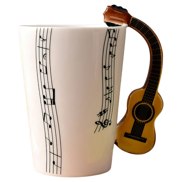 Teissuly Musician's Coffee Mugs - 10 Creative Designs Guitar Mug Electric Guitar Heartbea Christmas Birthday Gifts for Music Lovers Music Teacher Teissuly WER202312022680