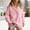 Pink, variant on Pullover Sweatshirt for Womens Oversized Sweatshirt Quarter Button Sweatshirt Business Casual Long Sleeve Pullover Fall Soft Comfortable Tops Lightweight Blouses Trendy Tops Pink L