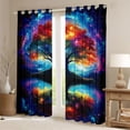 thumbnail image 2 of Manfei Tree Of Life Black Out Curtains for Teens Adults,Gradient Galaxy Universe Curtains Pack of 2 (42x63 Each),Bohemian Boho Bedroom Curtains,Lightweight Room Decor, 2 of 6