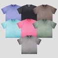 thumbnail image 2 of Men’s 250g Heavyweight Cotton T-Shirt – Gradient Reverse Wash Distressed Short Sleeve, Unisex Streetwear Tee, 2 of 8