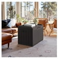 thumbnail image 5 of SONGMY 100 Gallon Resin Deck Box with Cushion, Waterproof Outdoor Storage Box with Lockable Lid for Garden Tools, Patio Cushions (Brown), 5 of 7