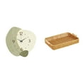 thumbnail image 1 of Reloj de pared Reloj de pared silencioso Cesta de almacenamiento de cocina tejida Cesta de almacenamiento hecha a mano Cesta de pan redonda Bandeja de, 1 of 8