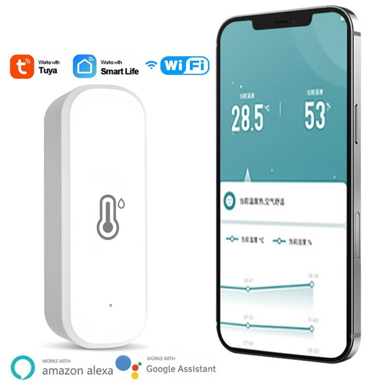 Smart Wifi Wifi Thermomètre Hygromètre Compatible Avec Alexa Smart Life App