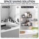 thumbnail image 5 of 3-Piece Corner Shower Caddy Adhesive Wall Mounted Shower Organizer with Soap Holder and 12 Hooks, Rustproof Corner Shower Shelves, No Drilling, 5 of 5
