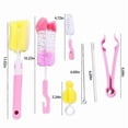 thumbnail image 3 of Bottle Brush Set, 7-Piece Baby Bottle Cleaning Set with Nipple Brush and Straw Cleaner (Pink), 3 of 5
