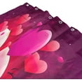 thumbnail image 3 of FREEAMG Beautiful Love Heart Bath Curtain Rugs Sets 2 Pcs, Bathroom Theme Set with Shower Curtain and Non-Slip Carpet -12 Hooks-60X72in, 3 of 7