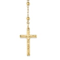 thumbnail image 2 of 14k Diamond-cut 4mm Beaded Rosary Necklace 24 Inch, 2 of 3