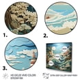 thumbnail image 3 of Designart "Coastal Papercut" Nautical & Beach Floater Framed Wall Art Living Room, 3 of 7