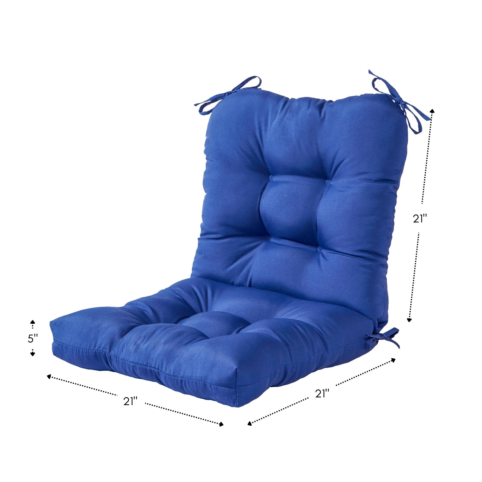 Greendale Home Fashions Outdoor Tufted 42'' x 21'' Chair Cushion, Marine Blue