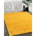 thumbnail image 3 of Ahgly Company Machine Washable Indoor Round Contemporary Deep Yellow Area Rugs, 4' Round, 3 of 7