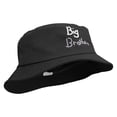 thumbnail image 4 of Big Brother Embroidered Big Size Cotton Blend Twill Bucket Hat - Black 2XL-3XL, 4 of 5