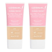 (2 pack) COVERGIRL Clean Fresh Skin Milk, Light/Medium