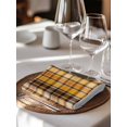 thumbnail image 6 of Yellow Black Plaid Cloth Napkins Set of 6 Reusable Dinner Napkins, Fall Country Farmhouse Buffalo Check Cocktail Napkin Washable Table Napkins for Wedding/Holiday Party/Baby Shower 20"x20", 6 of 7