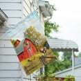 thumbnail image 3 of America Forever Summer Patriotic Red Barn Rooster House Flag 28 x 40 inches Fancy Farm Rooster Chicken Farm Bird Double Sided Seasonal Poultry Country Yard Outdoor Decorative Rustic House Flag, 3 of 5