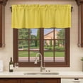 thumbnail image 6 of Yellow Burlap Texture Curtain Valances for Windows, Kitchen Valance Window Treatments Panel 2 Pack, Farmhouse Vintage Yellow Rod Pocket Short Curtains for Bathroom Bedroom 60 x 18 Inch, 6 of 8