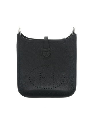 Authenticated Used Hermes Evelyne Evelyn 3 GM Men,Women Taurillon Clemence Leather  Bag Black 