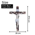 thumbnail image 4 of Jesus on Crucifix, Jesus on Cross, Wall Hanging, Wall Decor, Altar, Home Decor, Room Decor, Living Room Decor, Prayer Altar Hanging Decor, Jesus the Savior Cross, 4 of 5