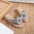 thumbnail image 4 of jiaxiM Brown Flip Flops Women Thong Sandals for Women Wide Cushioned Cute Slippers Non- Woven Sole Womens Summer Shoes for Summer Beach Walking, 4 of 6
