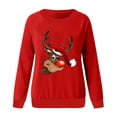 thumbnail image 4 of Christmas Long Sleeve Shirts for Women Colorful Christmas Reindeer Shirt Deer Print Xmas Blouse Sweatshirt Pullover Tops Womens Sweaters Sweatshirt Shirt, 4 of 4