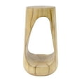 thumbnail image 3 of Christopher Knight Home 26.5" Natural Wood Grain Round Hollow MGO Outdoor Side Table with Wide Base, Natural, 3 of 6