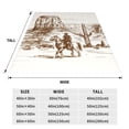 thumbnail image 3 of Vsdgher Western Desert Cowboys Ultra-Soft Micro flannel Blanket Throw Blankets for Couch Sofa, Bed (4 sizes)-80"x60", 3 of 7