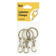 (4 pack) Cousin DIY Antique Brass Large Metal Lobster Clasps with Key Ring, 3 Pc.