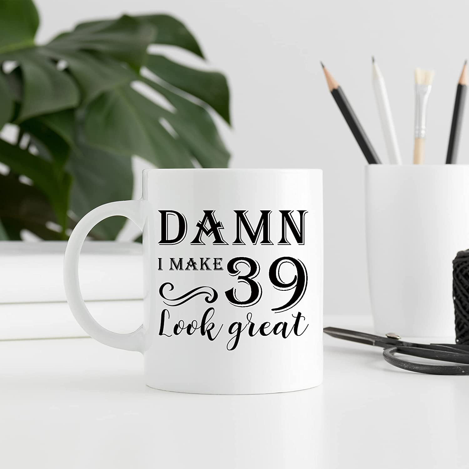 39th Birthday Gifts for Women Men - 11 oz Coffee Mug - 39 Year Old Present  Ideas for Mom, Dad, Wife, Husband, Son, Daughter, Friend, Colleague