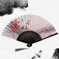 thumbnail image 3 of Folding Fans Handheld Elegant Antique Style Hand Fan Foldable Calligraphy Ink Painting Chinese Accessories Oriental Deco, 3 of 9
