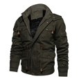 thumbnail image 1 of Chaqueta Con Capucha Y Bolsillos De Abrigo De Lana Gruesa Y Cálida De Manga Larga Para Hombre De Talla Grande Likrtyny Caballero, 1 of 5